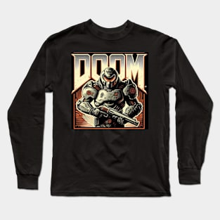 Doom Guy Back in Black Long Sleeve T-Shirt